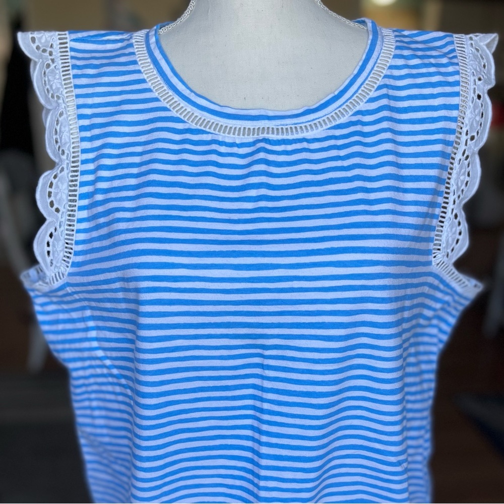 Lilly Pulitzer striped shirt with cute lace detail